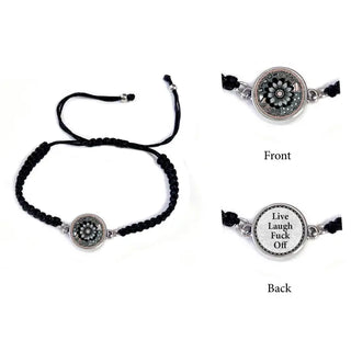 "Fuck" Saying Braided Adjustable Bracelet
