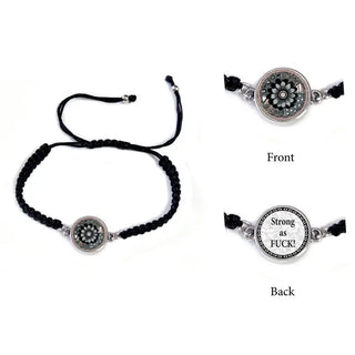 "Fuck" Saying Braided Adjustable Bracelet