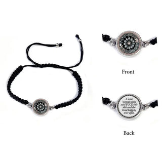 "Fuck" Saying Braided Adjustable Bracelet
