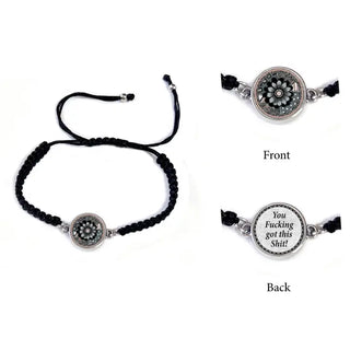 "Fuck" Saying Braided Adjustable Bracelet