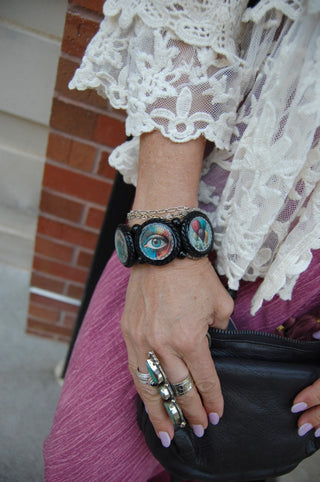 Abstract Object Large Circle Stretch Bracelet