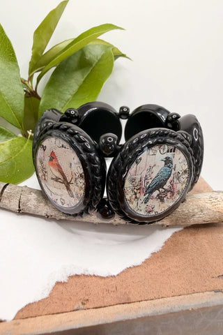Bird Life Large Circle Stretch Bracelet