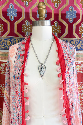 Large "Classy & Fabulous" Heart Pendant Necklace