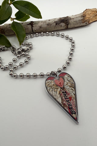 Large "No Limits" Heart Pendant Necklace