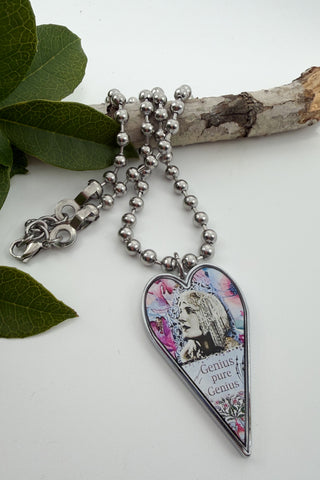 Large "You're Fierce" Heart Pendant Necklace