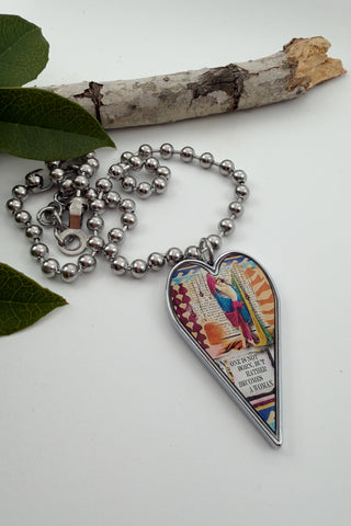 Large "Classy Sassy" Heart Pendant Necklace