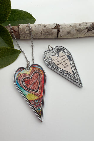 Large Heart Pendant Necklace - Misc Designs