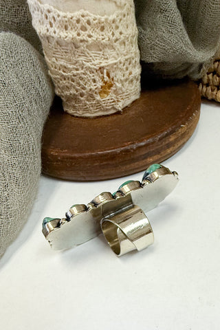 Turquoise Nugget Statement Adjustable Ring