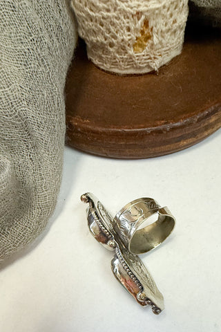 Turquoise 2 Tear Adjustable Ring