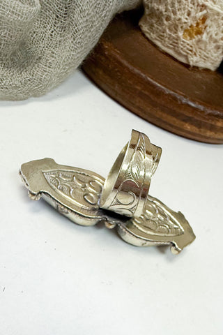 Turquoise 2 Tear Adjustable Ring