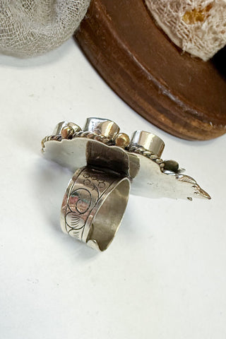 Brave Heart Statement Adjustable Ring