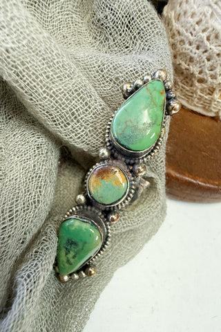 Turquoise Triple Stack Adjustable Ring