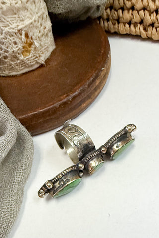 Turquoise Triple Stack Adjustable Ring
