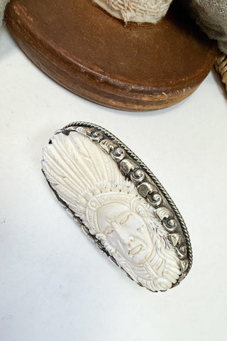 Chief Carved Statement Adjustable Ring