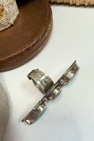 Stone Triple Stack Adjustable Ring