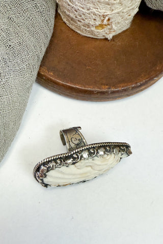 Horse Head Carved Adjustable Ring