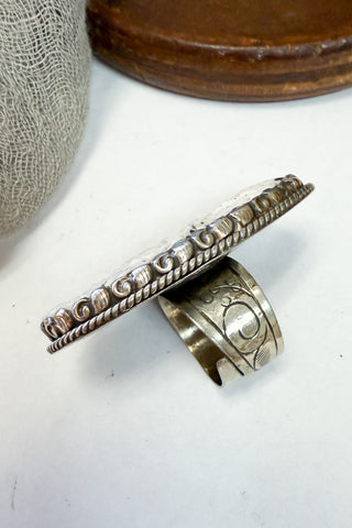 Chief Face Carved Adjustable Ring