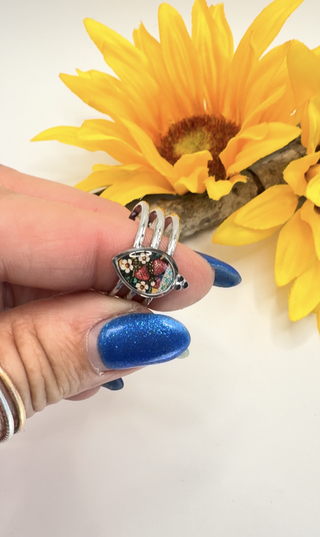 Spirit Lala: Strawberry Fields Teardrop Stacking Ring