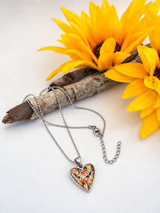 Spirit Lala: Graffiti Giraffe Heart Choker Necklace