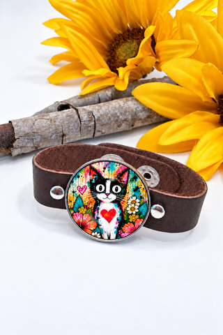 Spirit Lala: Graffiti Cat Cuff Bracelet