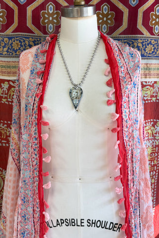 Large "Badass Bitch" Heart Pendant Necklace