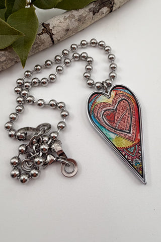 Large Heart Pendant Necklace - Misc Designs