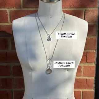 "Fuck" Saying Small Circle Pendant Necklace