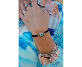 Spirit Lala: Vintage Sand Dollar Braided Adjustable Bracelet