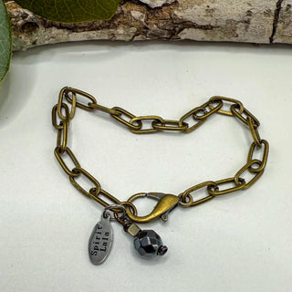 Spirit Lala Vintage Coin: Simple Brass Chain Bracelet