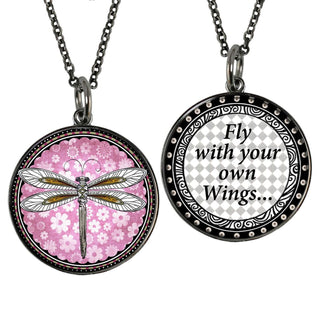 Dragonfly Pink Necklace