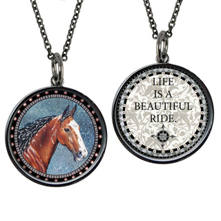 Blue Horse Necklace