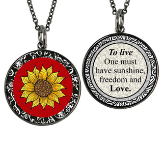 Sunflower Red Necklace