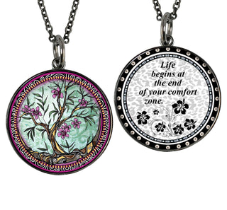 Fushia Tree Of Life Necklace