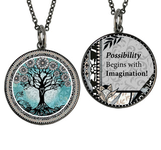 Teal Tree Of Life Necklace