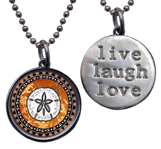 Orange Sand Dollar Necklace