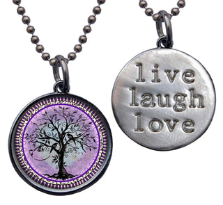 Purple Tree Of Life Necklace