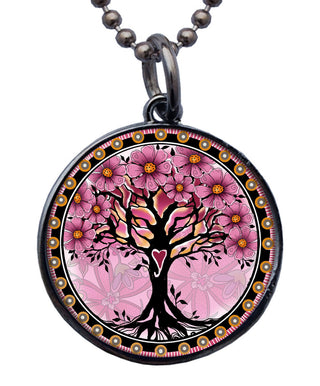 Pink Tree Of Life Necklace