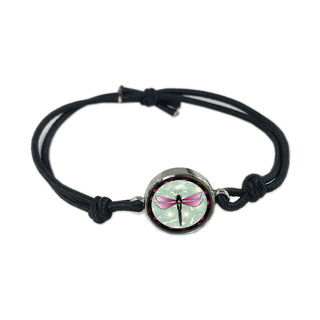 Green Dragonfly Reversible Quote Bracelet