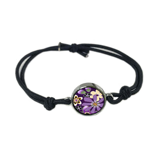 Purple Retro Flower Bracelet