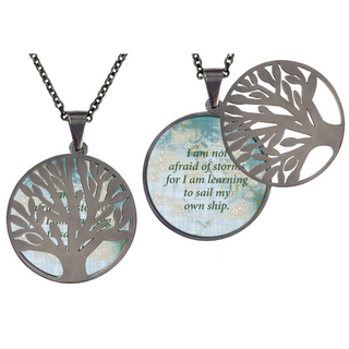 I Am Not Afraid Of Storms For I Am Learning To Sail My Own Ship Poetry Tree Necklace