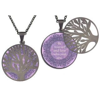 Be Yourself & Love Who You Are Poetry Tree Necklace
