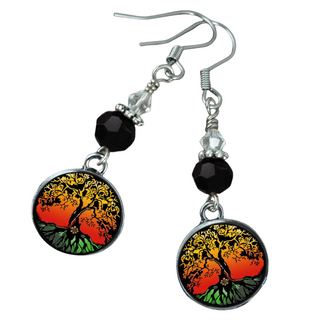 Colorful Tree of Life Earrings
