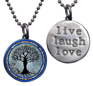 Dark Blue Tree Of Life Necklace