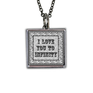 I Love You to Infinity Abstract Heart Pendant Necklace