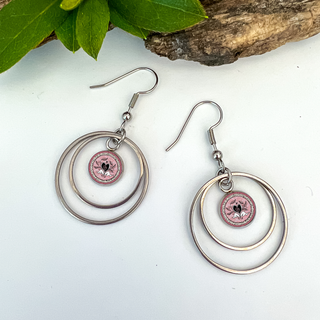 Hearts Small Double Circle Statement Earrings