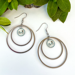 One Of A Kind Design Large Double Circle Statement Earrings