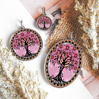Pink Tree Of Life Necklace