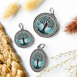 Teal Tree Of Life Necklace