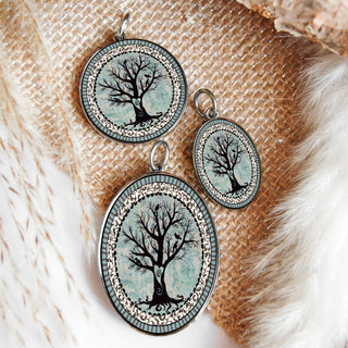 Light Blue Tree of Life Necklace