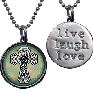 Green Cross Necklace